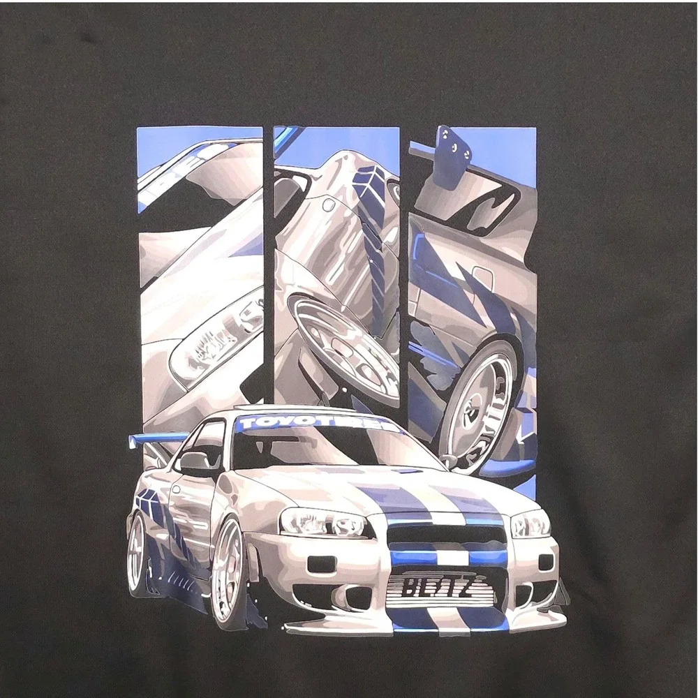 JDM Nissan Skyline GT-R R34 Racing Graphic Streetwear Sweatshirt Mens L Unisex
